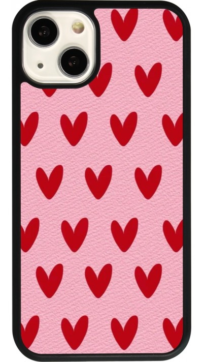 iPhone 13 Case Hülle - Silikon schwarz Saint Valentines Day 26 Pattern heart