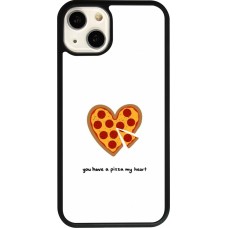 Coque iPhone 13 - Silicone rigide noir Saint Valentines Day 26 You have my pizza heart