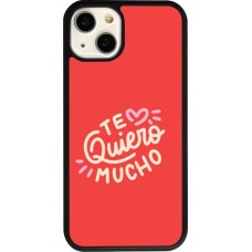 Coque iPhone 13 - Silicone rigide noir Saint Valentines Day 26 Te quiero mucho