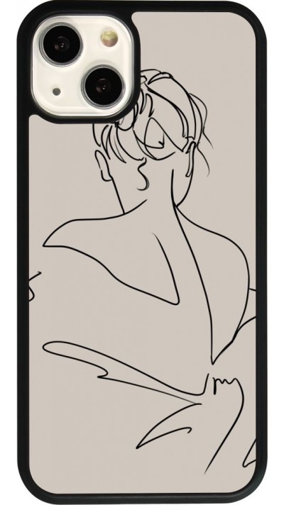 Coque iPhone 13 - Silicone rigide noir Salnikova 05