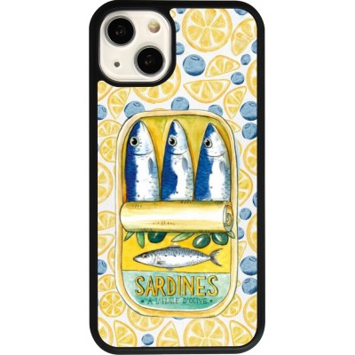 iPhone 13 Case Hülle - Silikon schwarz Sardines in oil 2026