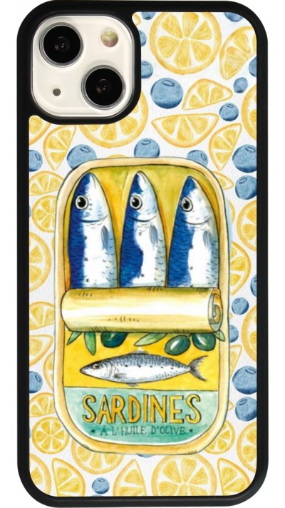 iPhone 13 Case Hülle - Silikon schwarz Sardines in oil 2026