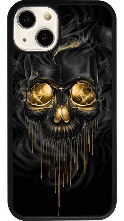 Coque iPhone 13 - Silicone rigide noir Skull 02