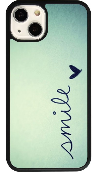 Coque iPhone 13 - Silicone rigide noir Smile