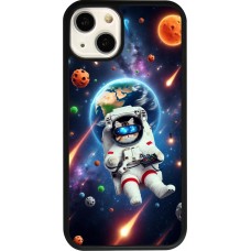 iPhone 13 Case Hülle - Silikon schwarz VR SpaceCat Odyssee