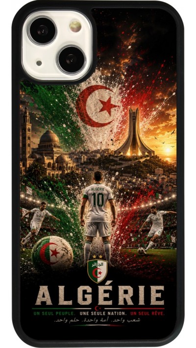 iPhone 13 Case Hülle - Silikon schwarz Fussball Algerien splash 2026