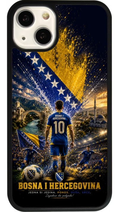 iPhone 13 Case Hülle - Silikon schwarz Fussball Bosnien und Herzegowina splash 2026