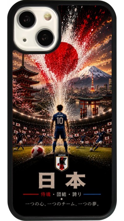 iPhone 13 Case Hülle - Silikon schwarz Fussball Japan splash 2026