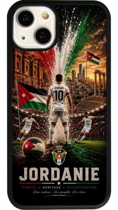 iPhone 13 Case Hülle - Silikon schwarz Fussball Jordanien splash 2026