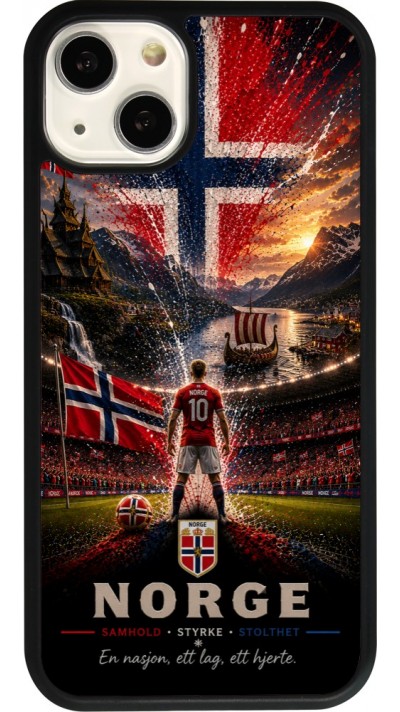 iPhone 13 Case Hülle - Silikon schwarz Fussball Norwegen splash 2026