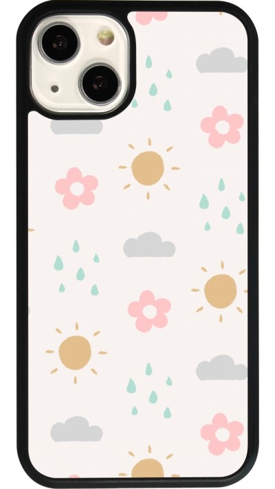 Coque iPhone 13 - Silicone rigide noir Spring 23 weather
