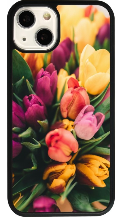 iPhone 13 Case Hülle - Silikon schwarz Bouquet of tulips 2026
