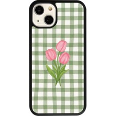 iPhone 13 Case Hülle - Silikon schwarz Green vichy tulips 2026