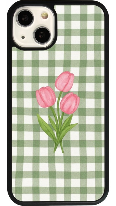 iPhone 13 Case Hülle - Silikon schwarz Green vichy tulips 2026
