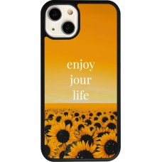 iPhone 13 Case Hülle - Silikon schwarz Summer 2025 Enjoy your life