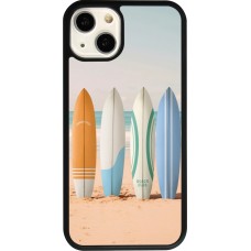 iPhone 13 Case Hülle - Silikon schwarz Summer surfboard 2025