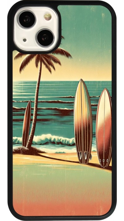 iPhone 13 Case Hülle - Silikon schwarz Surf Paradise