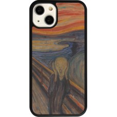 Coque iPhone 13 - Silicone rigide noir Tableau art - Le Cri - Edvard Munch