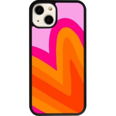iPhone 13 Case Hülle - Silikon schwarz Valentine 2024 heart gradient