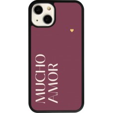 iPhone 13 Case Hülle - Silikon schwarz Valentine 2024 mucho amor rosado