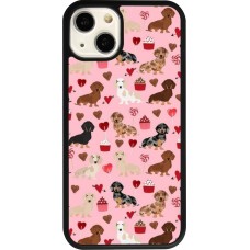 iPhone 13 Case Hülle - Silikon schwarz Valentine 2024 puppy love