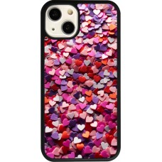 iPhone 13 Case Hülle - Silikon schwarz Valentin 2025 Konfetti