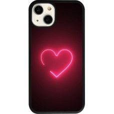 iPhone 13 Case Hülle - Silikon schwarz Valentine 2023 single neon heart