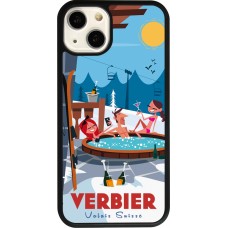 iPhone 13 Case Hülle - Silikon schwarz Verbier Mountain Jacuzzi