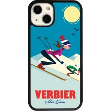 iPhone 13 Case Hülle - Silikon schwarz Verbier Ski Downhill