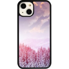 iPhone 13 Case Hülle - Silikon schwarz Winter 22 Pink Forest
