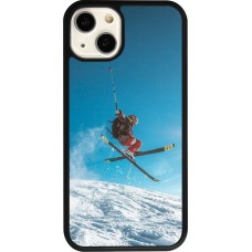 iPhone 13 Case Hülle - Silikon schwarz Winter 22 Ski Jump
