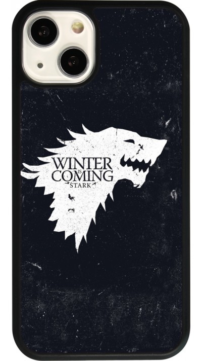 iPhone 13 Case Hülle - Silikon schwarz Winter is coming Stark
