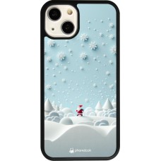 iPhone 13 Case Hülle - Silikon schwarz Weihnachten 2023 Kleiner Vater Schneeflocke