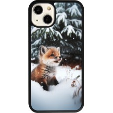 iPhone 13 Case Hülle - Silikon schwarz Weihnachten 2023 Fuechslein Tanne