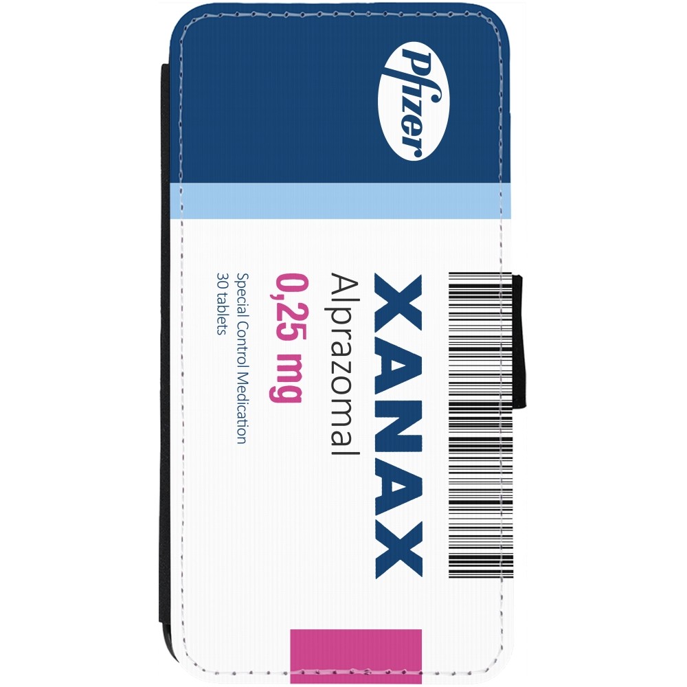 iPhone 13 Case Hülle - Wallet schwarz Xanax Alprazolam 2025