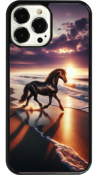 Coque iPhone 13 Pro Max - Cheval majestueux plage