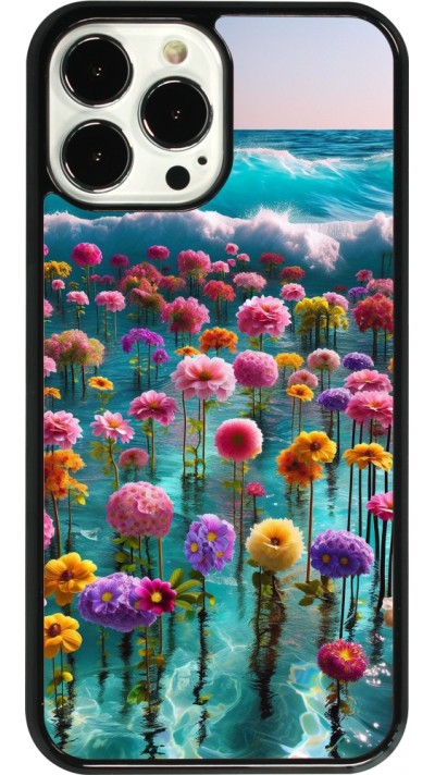 iPhone 13 Pro Max Case Hülle - Blumenmeer Wellen