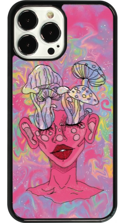 iPhone 13 Pro Max Case Hülle - Psychedelic pink mushroom