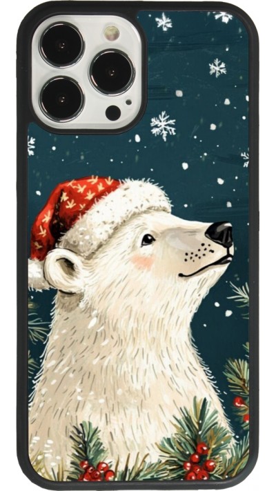 iPhone 13 Pro Max Case Hülle - Silikon schwarz Christmas 25 Bear
