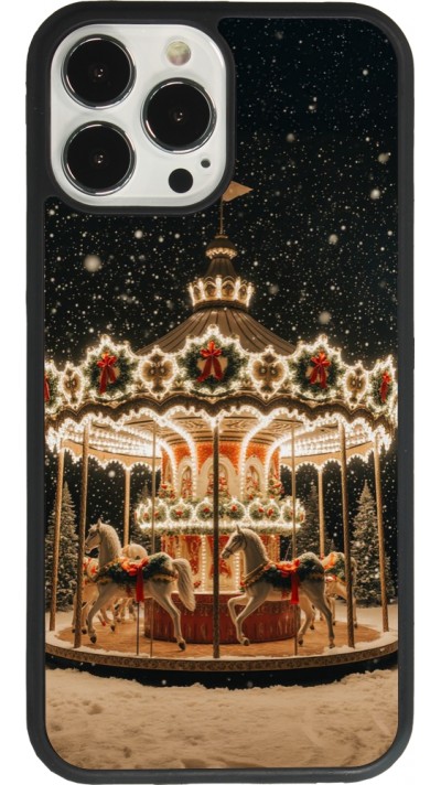 iPhone 13 Pro Max Case Hülle - Silikon schwarz Christmas 25 Carousel