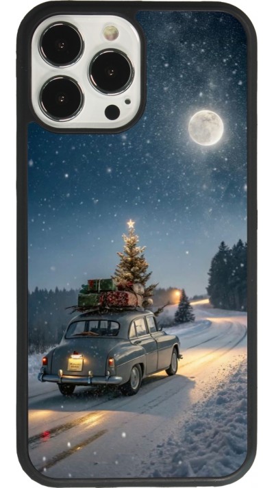 iPhone 13 Pro Max Case Hülle - Silikon schwarz Christmas 25 Car with Tree Xmas