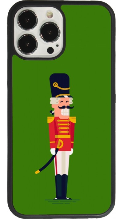 iPhone 13 Pro Max Case Hülle - Silikon schwarz Christmas 25 Nutcracker Green