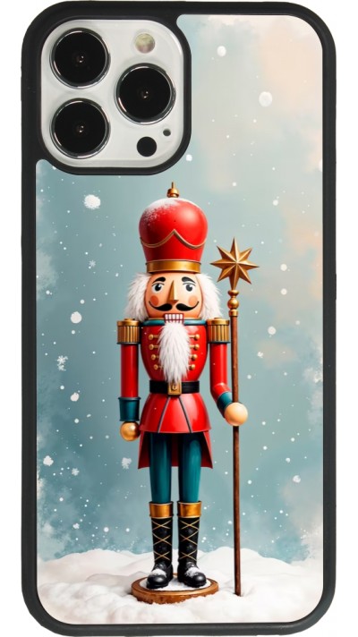 iPhone 13 Pro Max Case Hülle - Silikon schwarz Christmas 25 Nutcracker Snow