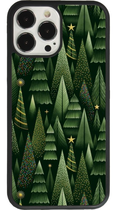 iPhone 13 Pro Max Case Hülle - Silikon schwarz Christmas 25 Pattern Xmas Tree