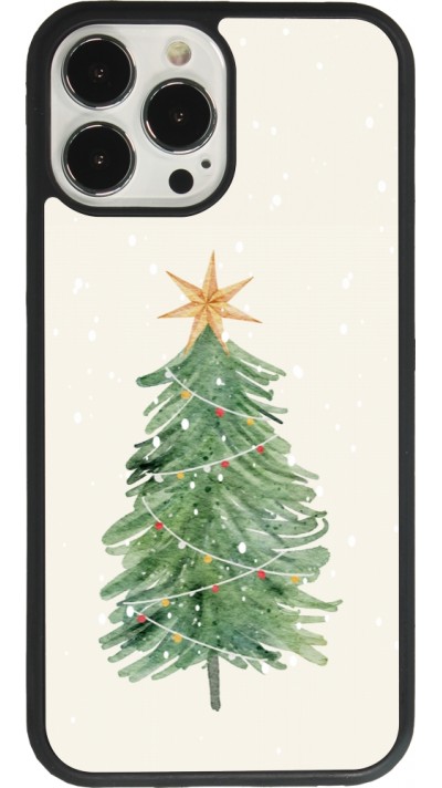 iPhone 13 Pro Max Case Hülle - Silikon schwarz Christmas 25 Sketch Tree
