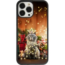 iPhone 13 Pro Max Case Hülle - Silikon schwarz Christmas 25 Xmas Cat