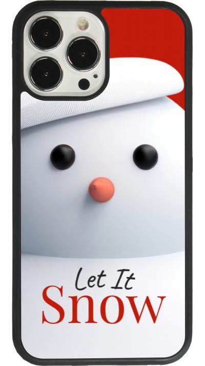 iPhone 13 Pro Max Case Hülle - Silikon schwarz Christmas 25 Xmas Snowman
