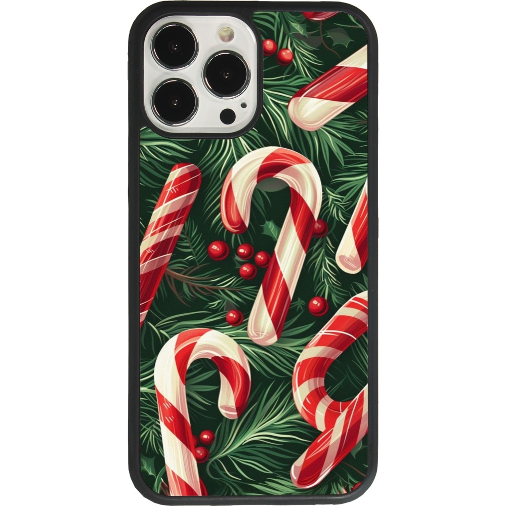 iPhone 13 Pro Max Case Hülle - Silikon schwarz Christmas 25 Xmas Stick