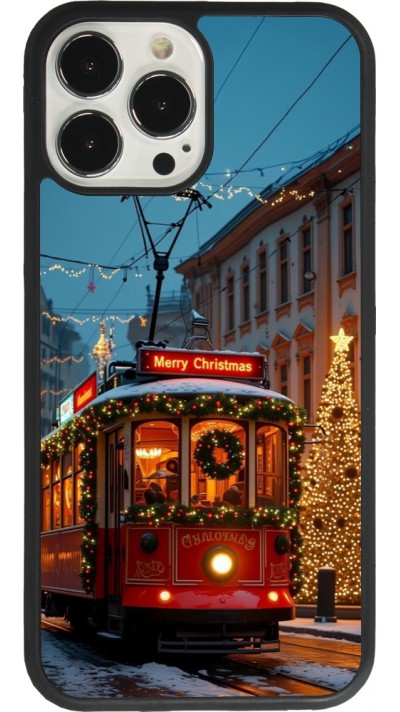 iPhone 13 Pro Max Case Hülle - Silikon schwarz Christmas 25 Xmas Train