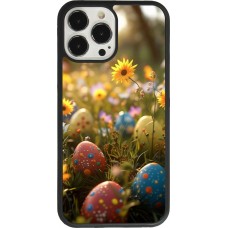 iPhone 13 Pro Max Case Hülle - Silikon schwarz Easter 2026 Decorated eggs